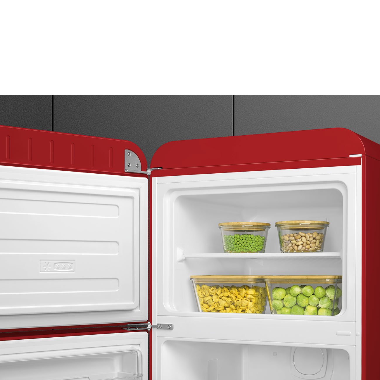Smeg FAB30LRD6 Red Free standing refrigerator, view 4
