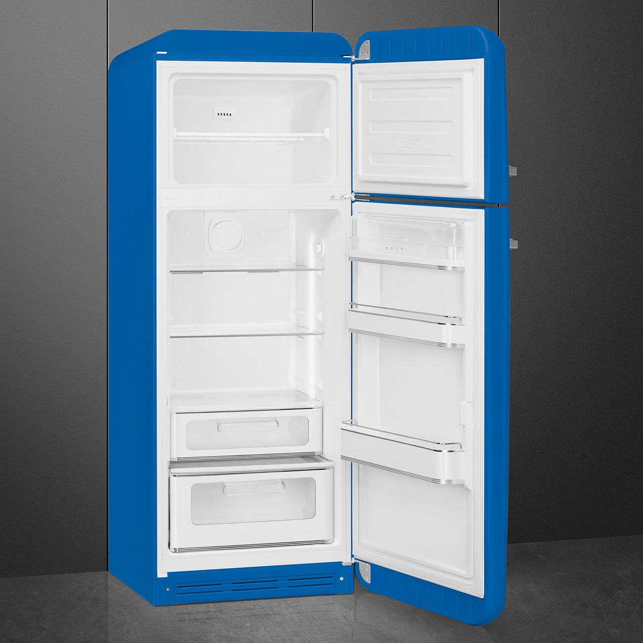 Smeg FAB30RBE6 Blue Free standing refrigerator, view 2