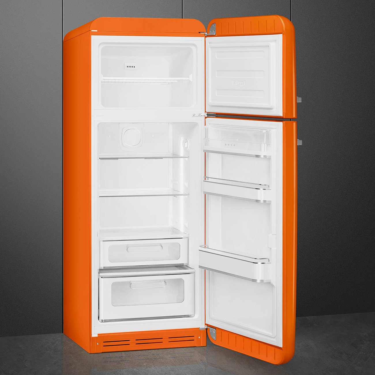 Smeg FAB30ROR6 Orange Free standing refrigerator, view 2