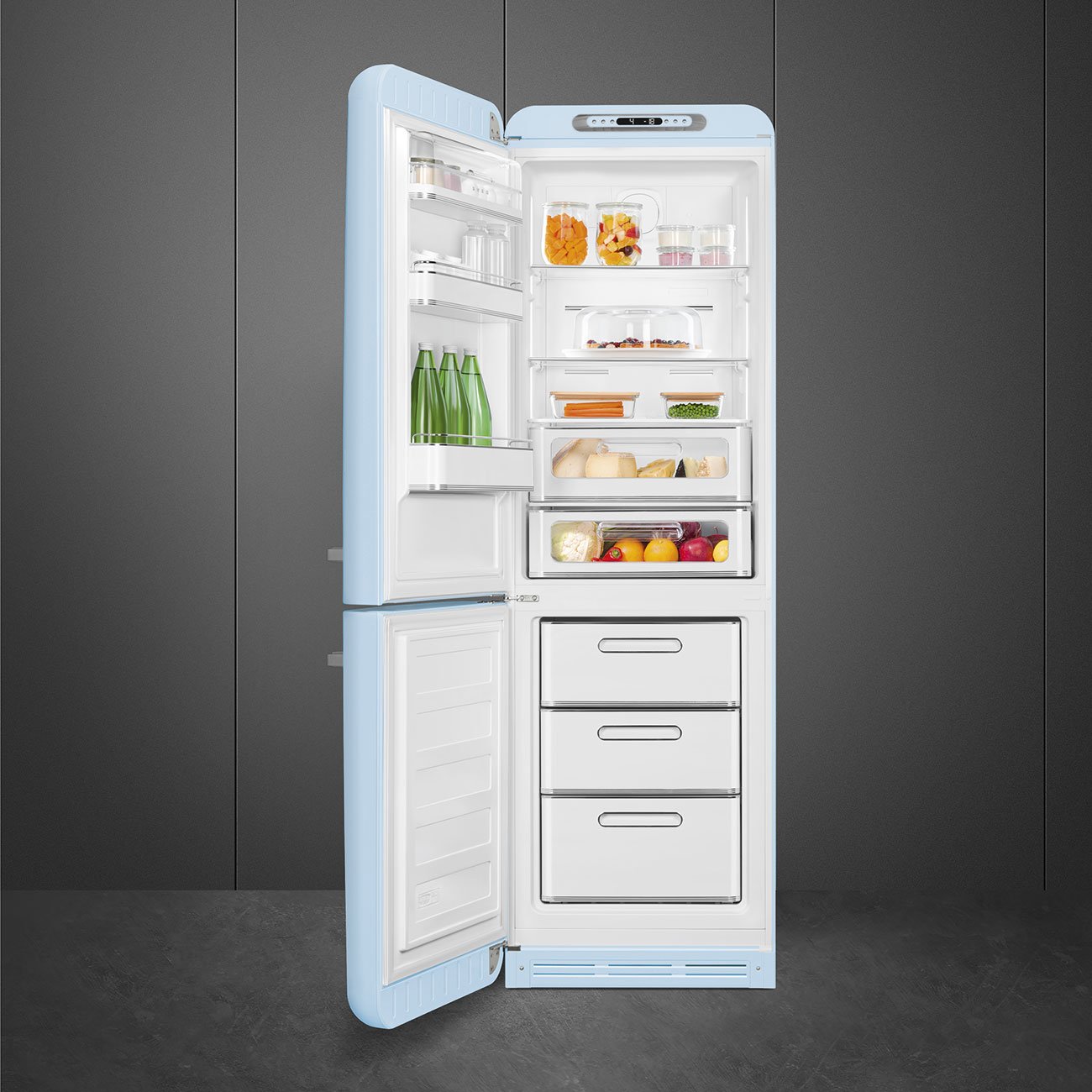 Smeg FAB32LPB6 Pastel blue Free standing refrigerator, view 3