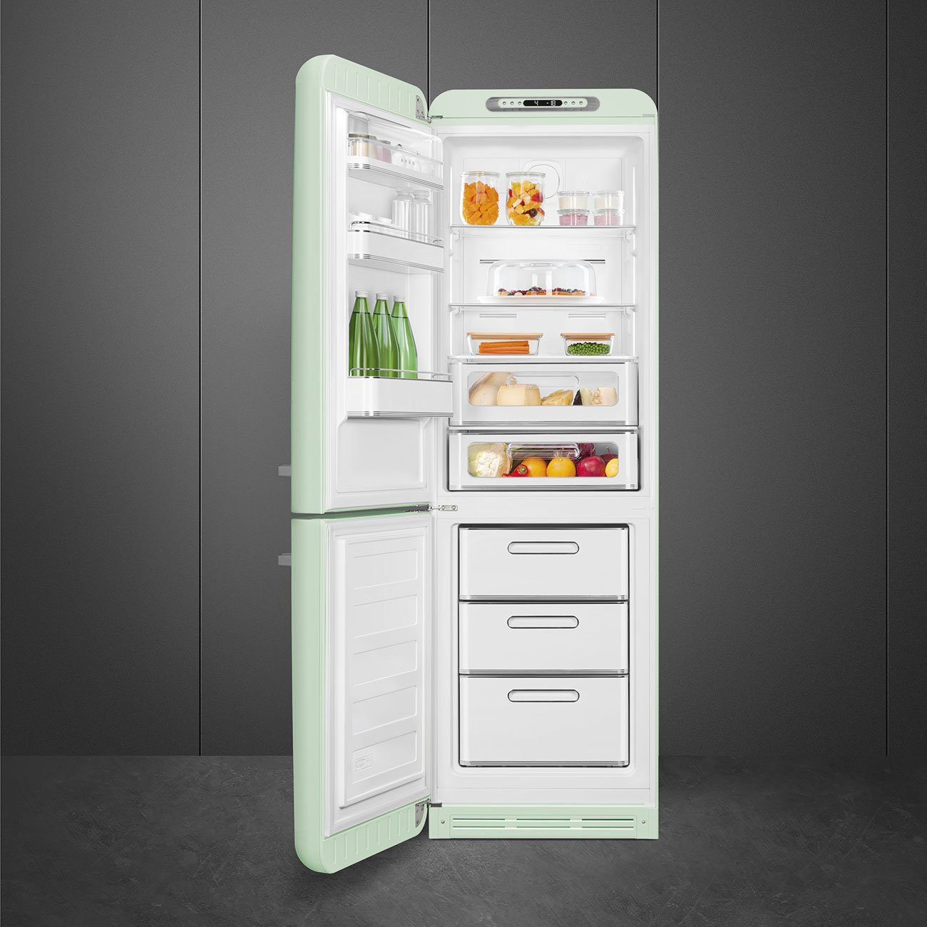 Smeg FAB32LPG6 Pastel green Free standing refrigerator, view 3