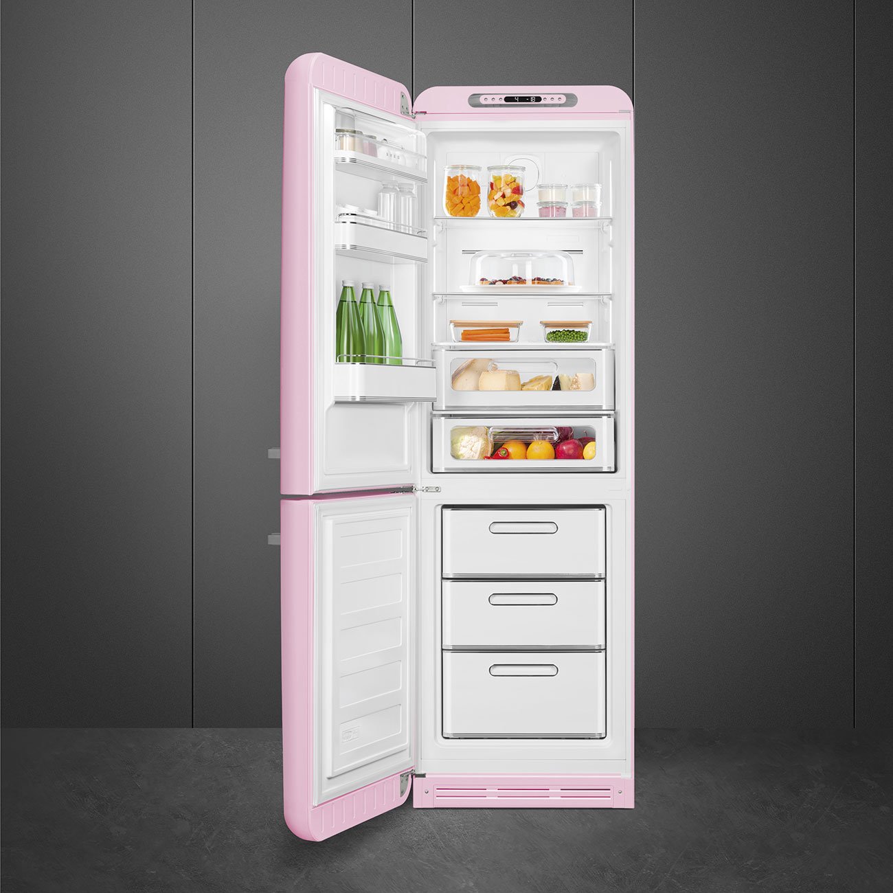 Smeg FAB32LPK6 Pink Free standing refrigerator, view 3