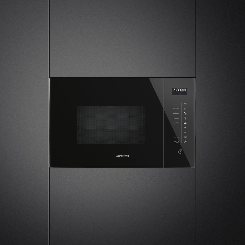 SMEG FMI125N Black Linea Built-in Microwave view 2
