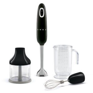 Smeg HBF03BLEU Black Hand Blender with Accessories