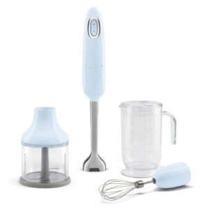 SMEG HBF03 Pastel Blue Hand Blender with Accessories