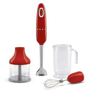 SMEG HBF03 Red Hand Blender with Accessories