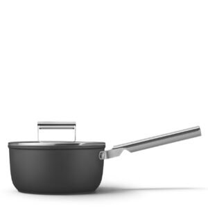 Smeg SPF2012BLM Black Non-stick Saucepan