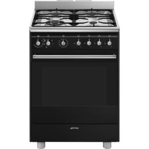 SMEG Classica 60cm Black Gas Electric Cooker