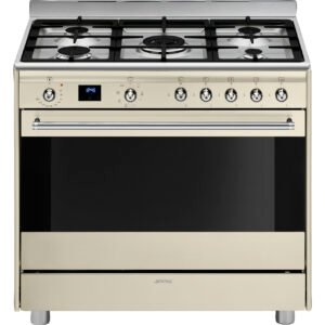 SMEG Classica 90cm Cream Gas Electric Cooker