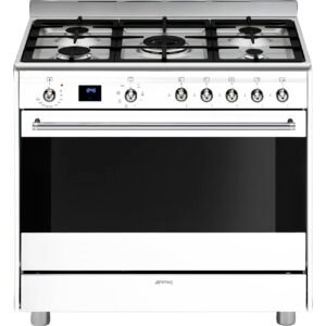 SMEG Classica 90cm White Gas Electric Cooker