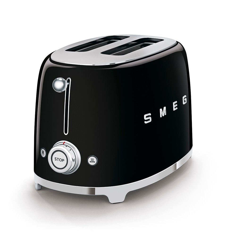 SMEG Black 2-Slice Toaster (TSF01BLSA), view 2