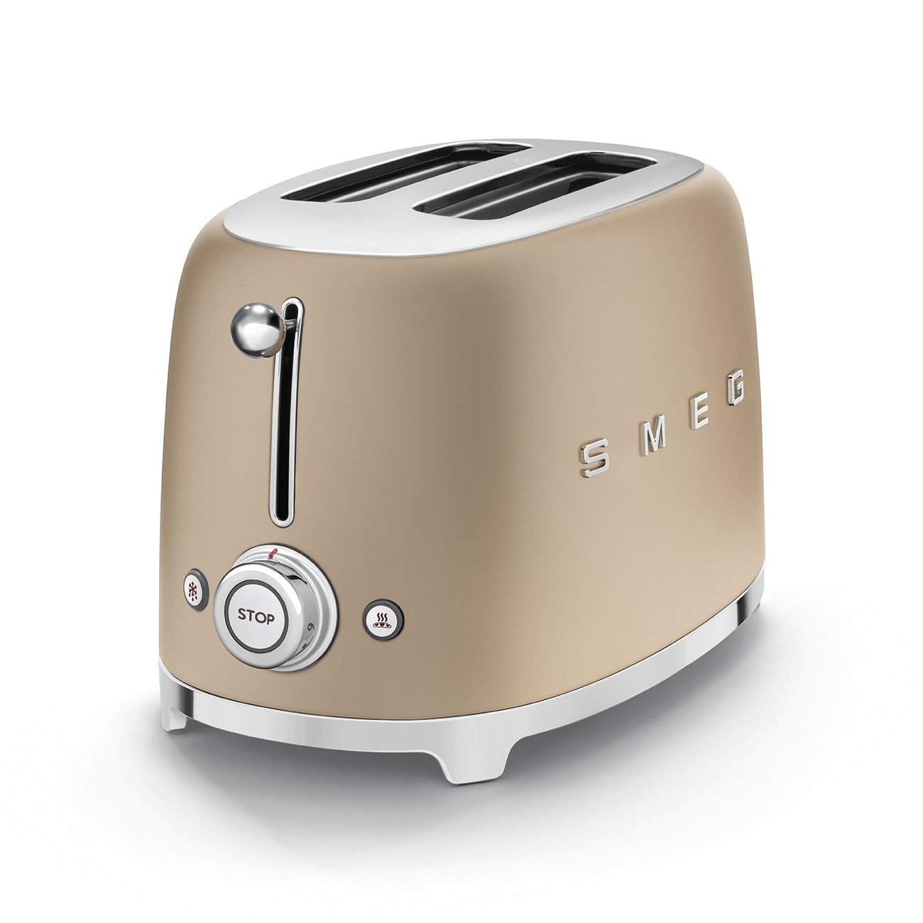 SMEG Champagne Matt 2-Slice Toaster (TSF01CHMSA), view 3