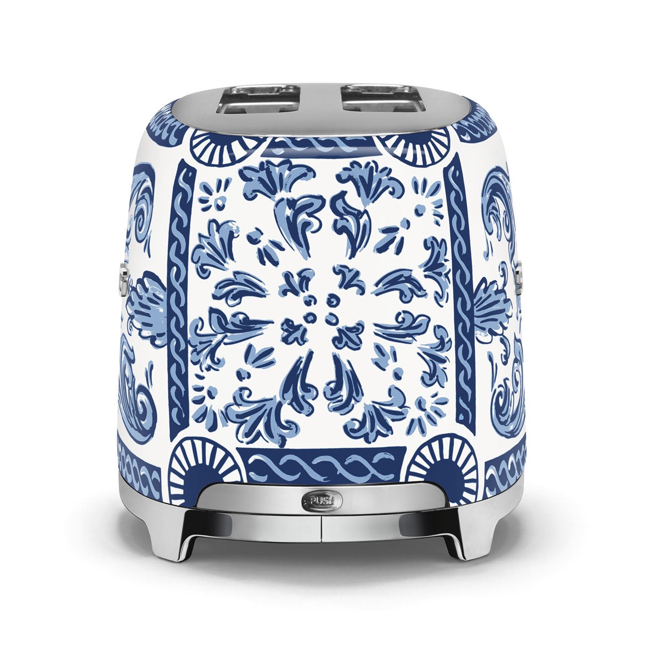 SMEG Dolce and Gabbana Blu Mediterraneo 2-Slice Toaster (TSF01DGBEU), view 2