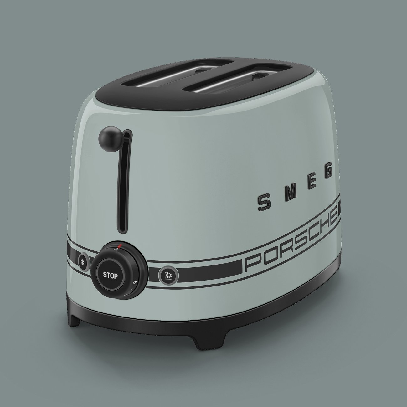 Smeg TSF01PSGEU Porsche x toaster Shade Green, view 2