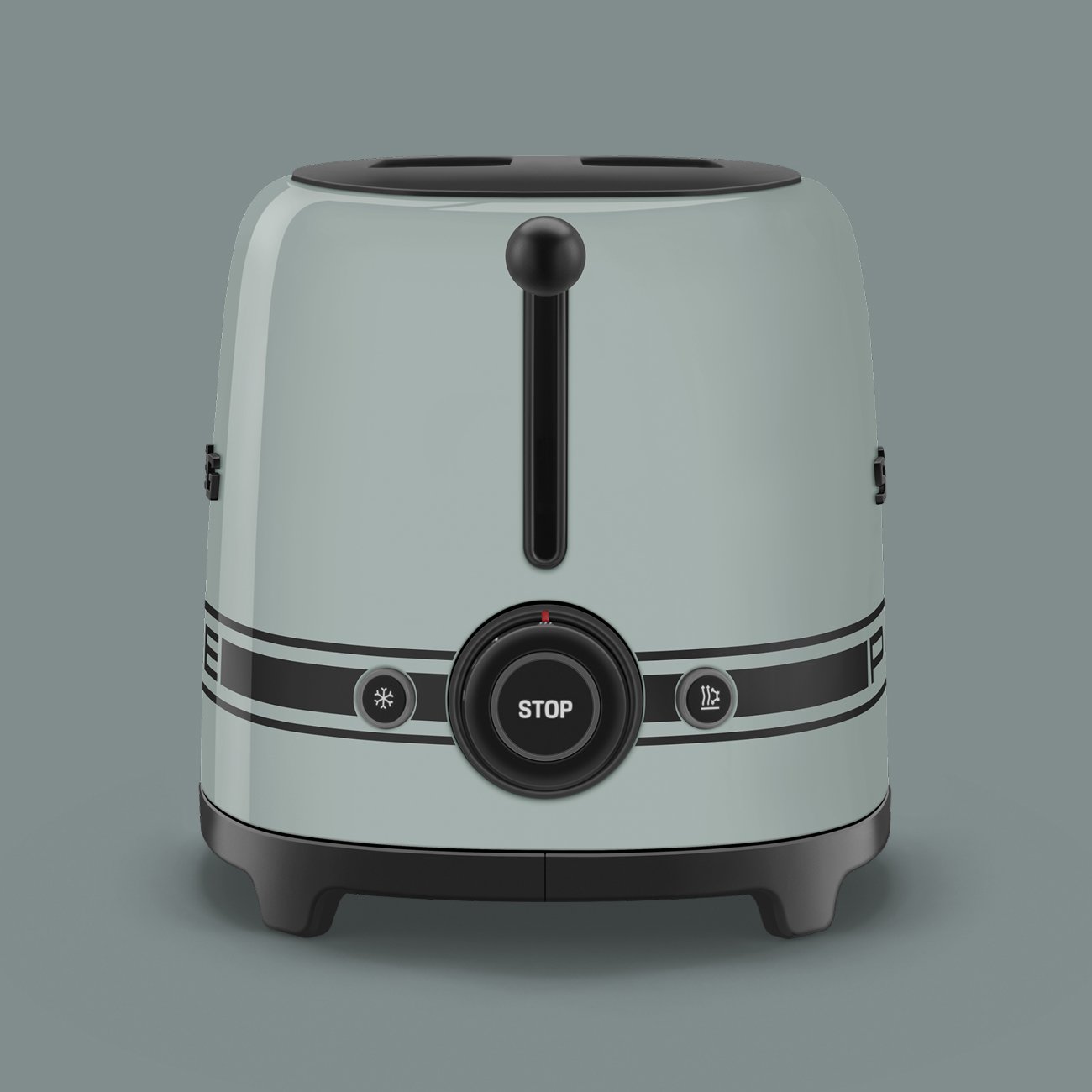 Smeg TSF01PSGEU Porsche x toaster Shade Green, view 3