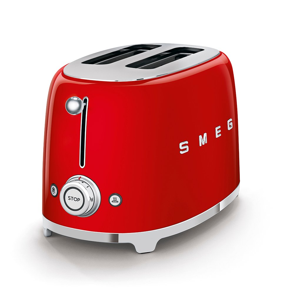 SMEG Red 2-Slice Toaster (TSF01RDSA), view 2