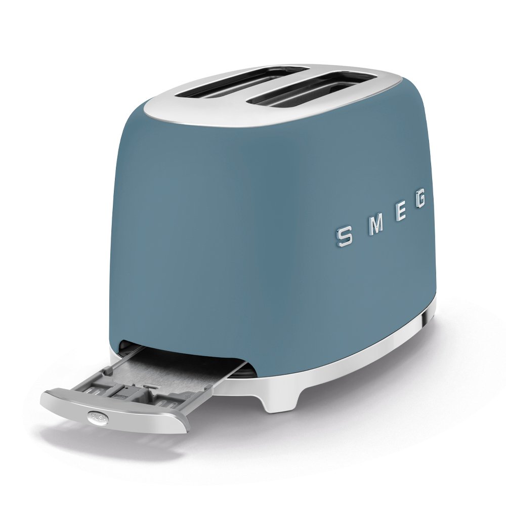 SMEG Storm Blue Matt 2-Slice Toaster (TSF01SBMEU), view 5