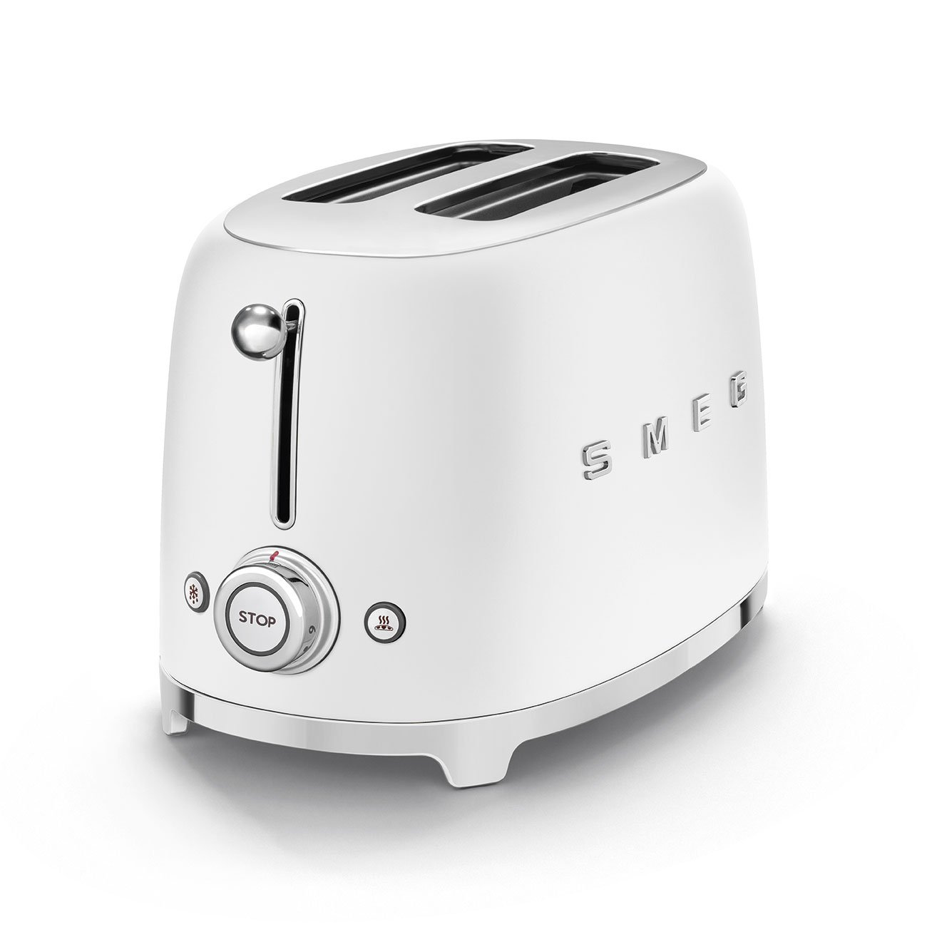 SMEG White Matt 2-Slice Toaster (TSF01WHMSA), view 3