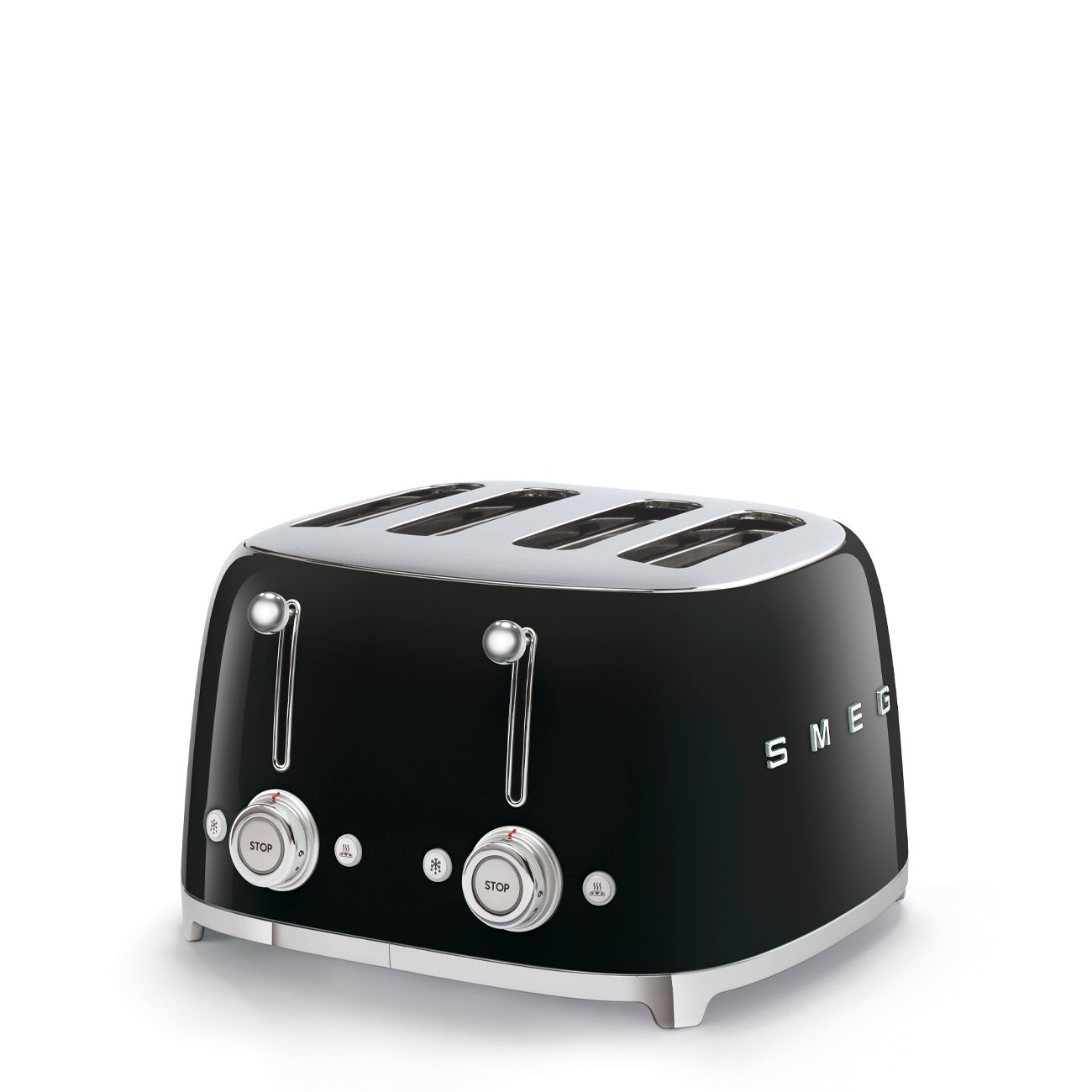 Smeg TSF03BLEU Black Toaster 4x4