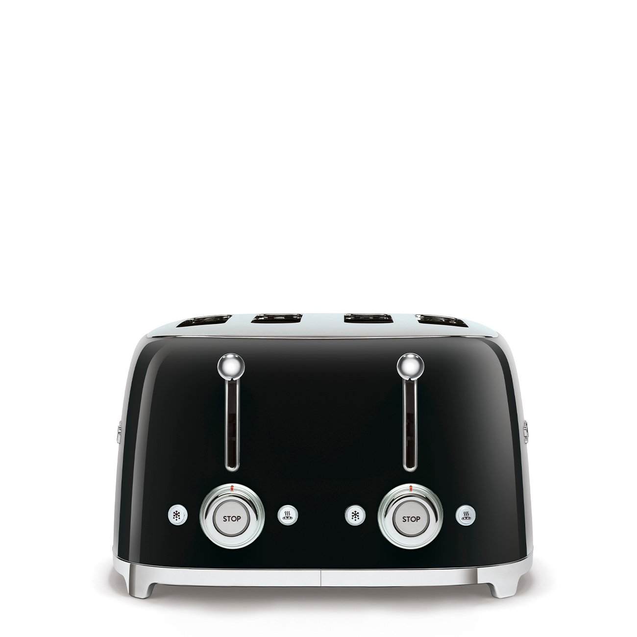 Smeg TSF03BLEU Black Toaster 4x4, view 3