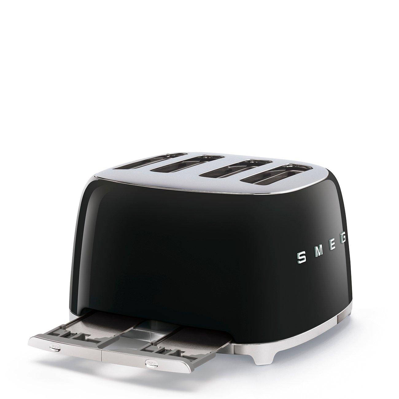Smeg TSF03BLEU Black Toaster 4x4, view 4